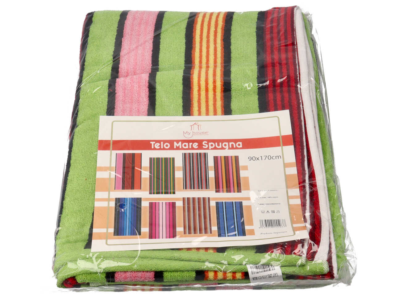 Telo mare velur rigato 90x170cm