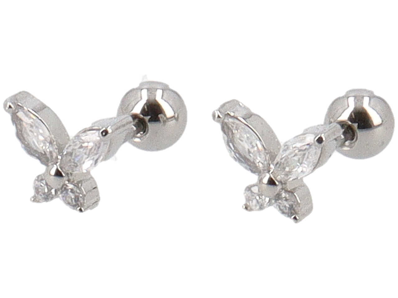 Orecchino piercing farfalla crystal