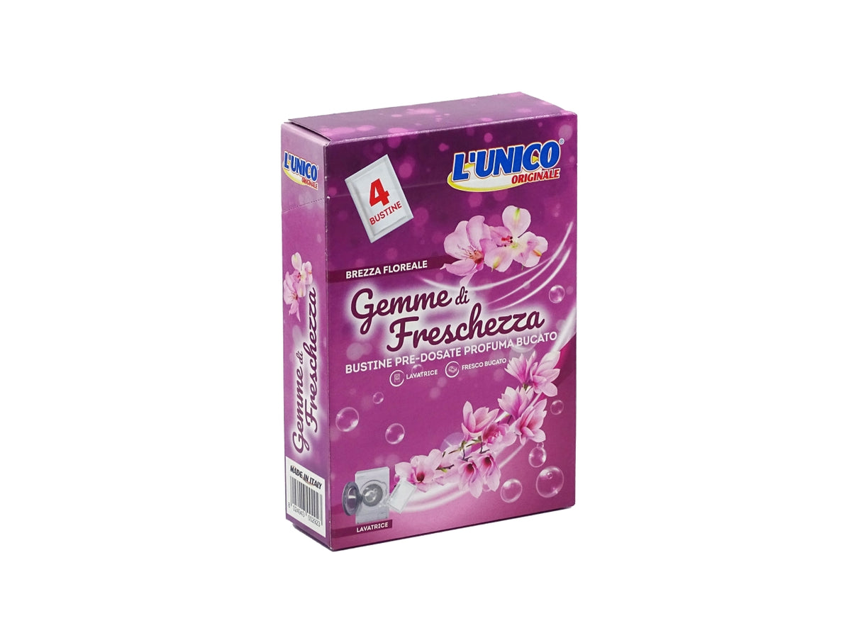 Gemme di freschezza fucsia brezza floreale bustine predosate profuma bucato 4 pezzi
