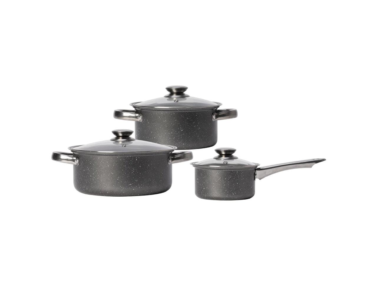 Batteria pentole corinzia 6 pezzi grigio