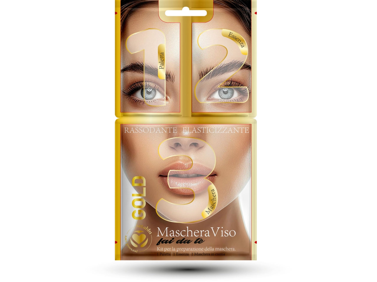 Maschera viso diy gold 30gr+6 gr