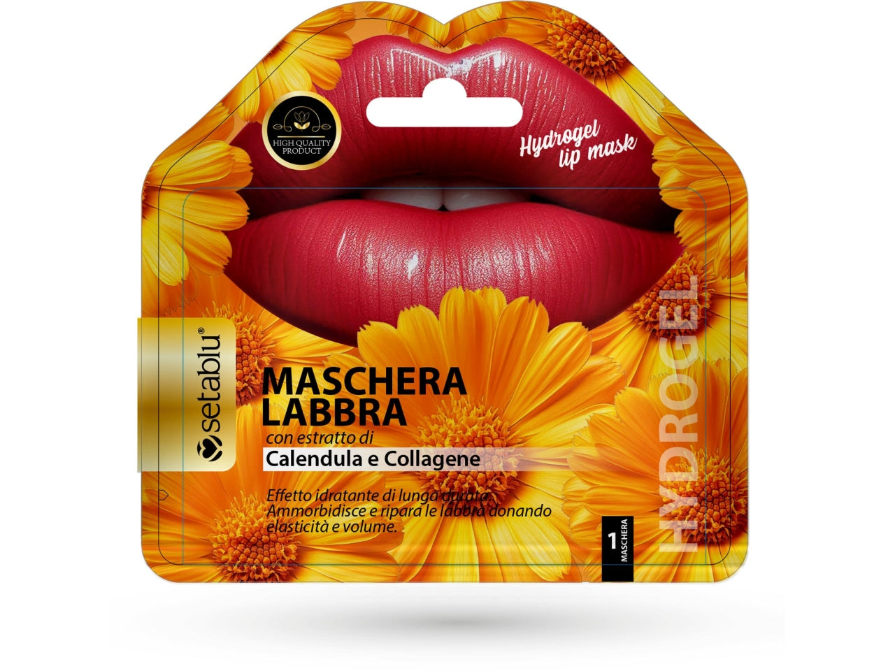 Maschera labbra hydrogel alla calendula