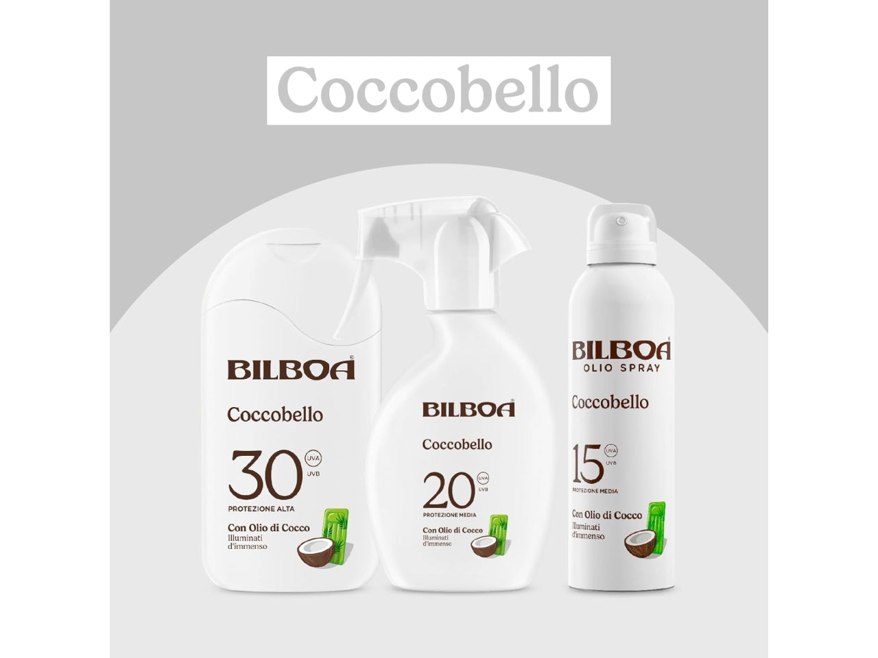 Bilboa coccobello crema spf 30 con olio di cocco