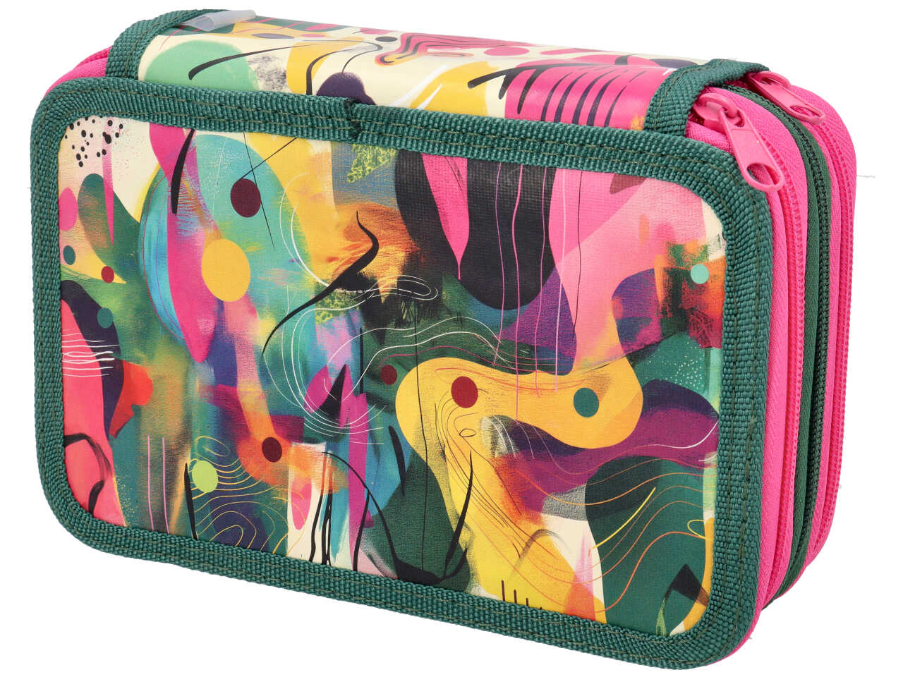 Astuccio 3zip art con 12 pastelli e 18 pennarelli