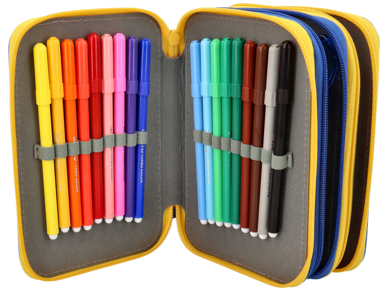 Astuccio 3zip art con 12 pastelli e 18 pennarelli