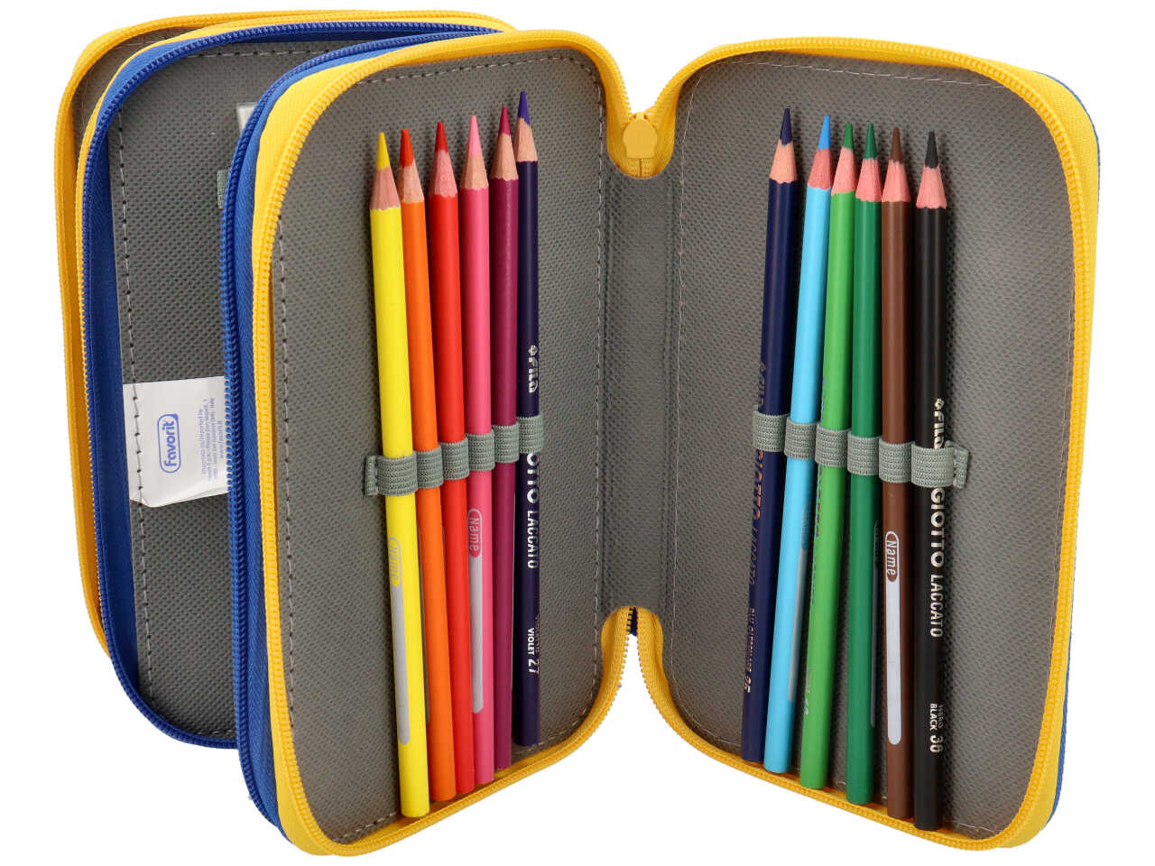 Astuccio 3zip art con 12 pastelli e 18 pennarelli