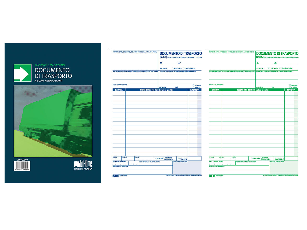 Documento di trasporto 50x2 copie autoricalcante 21,5x14,8cm