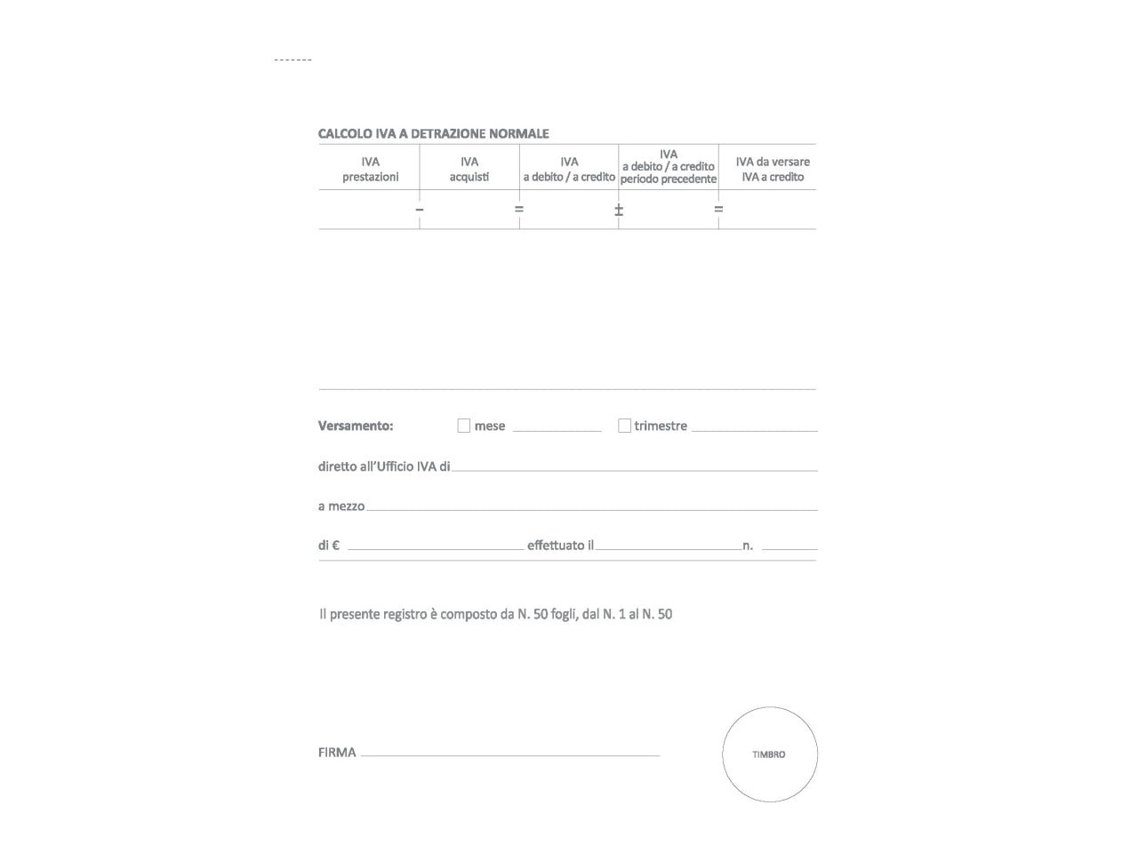 Ricevuta sanitaria 50x2 copie autoricalcante 21,5x14,8cm