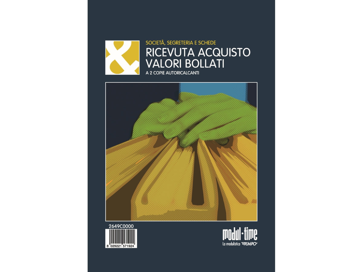 Ricevuta acquisto valori bollati 50x2 copie autoricalcante 21,5x14,8cm