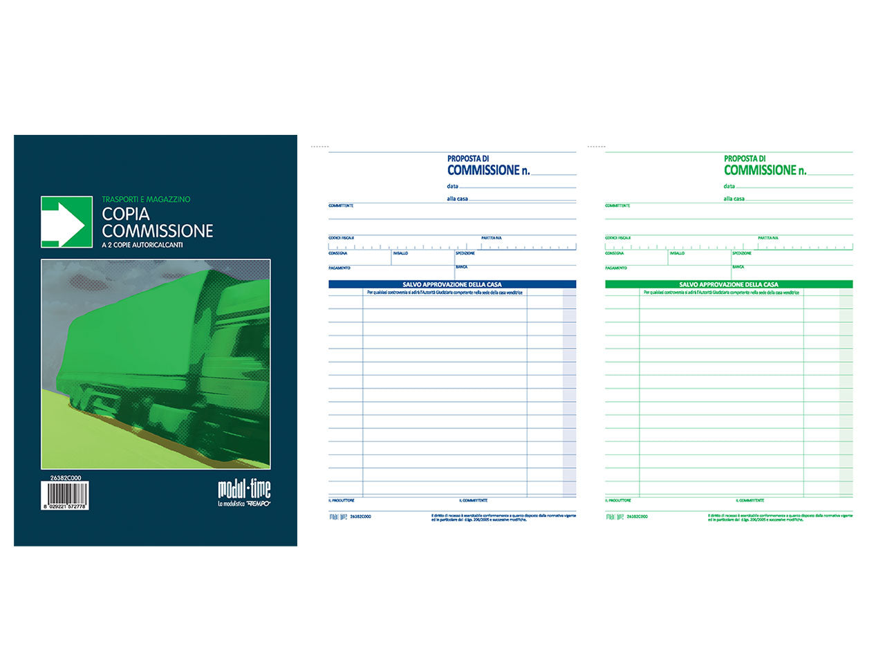 Copia commissione 50x2 copie autoricalcante 21,5x14,8cm