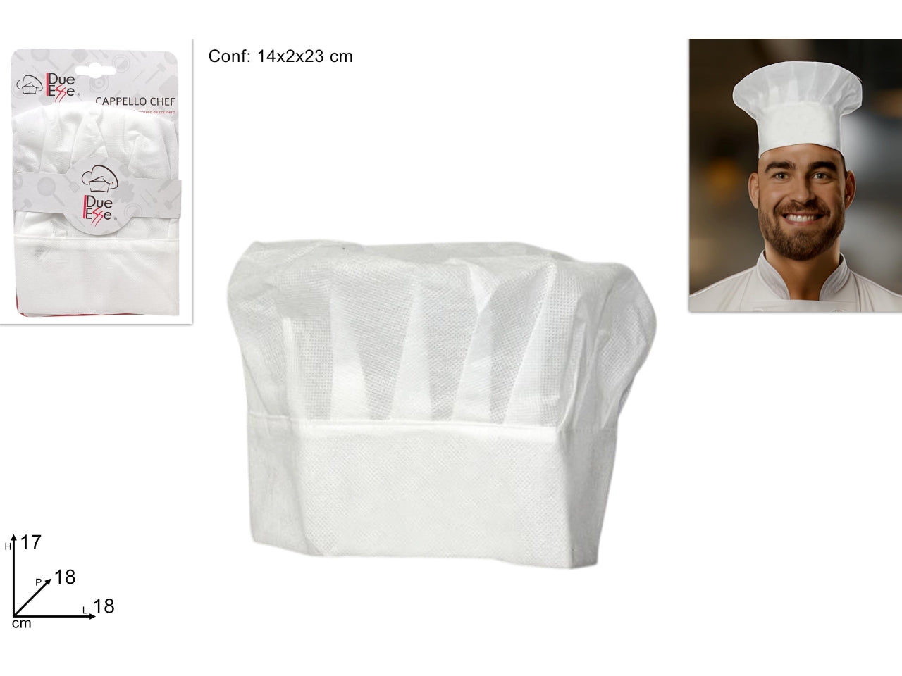 Cappello chef in tnt