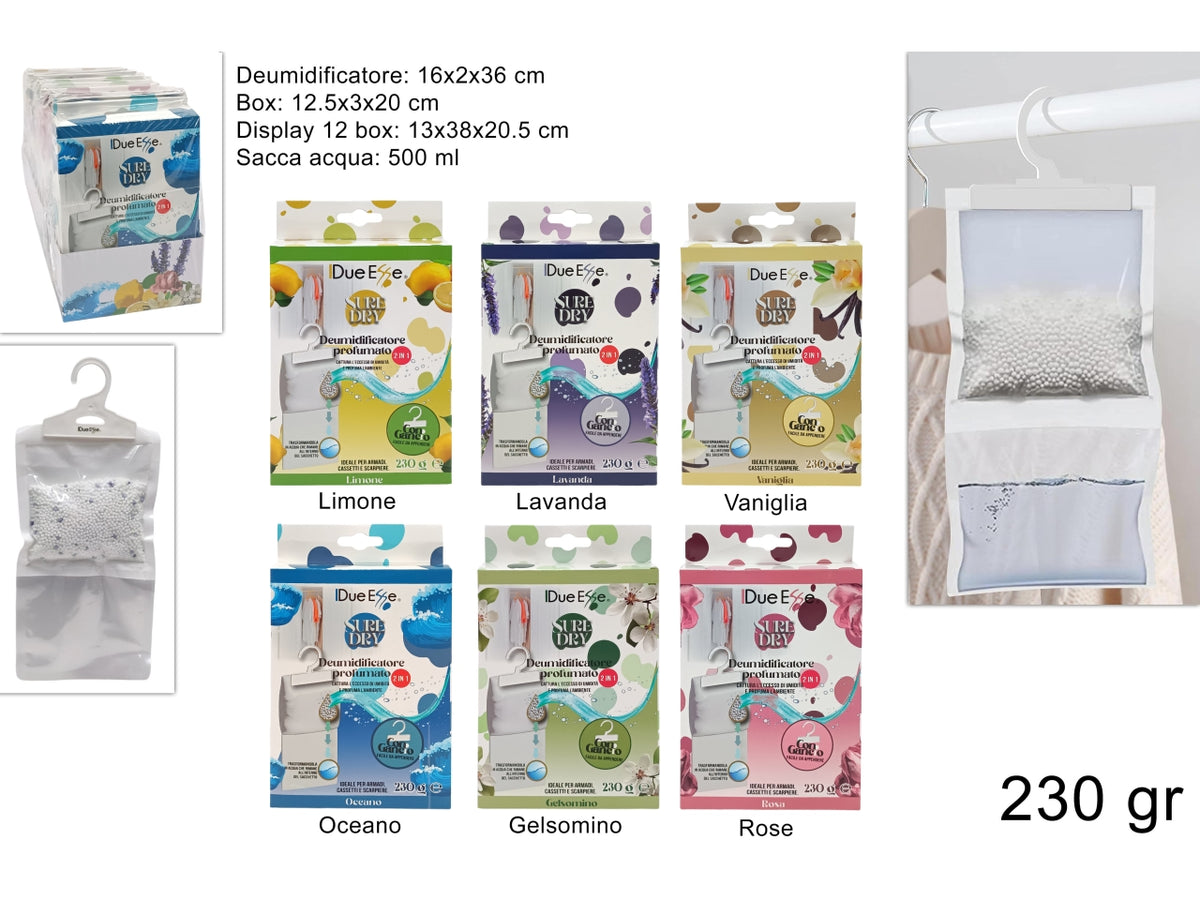 Deumidificatore profumato per armadi 230gr/500ml