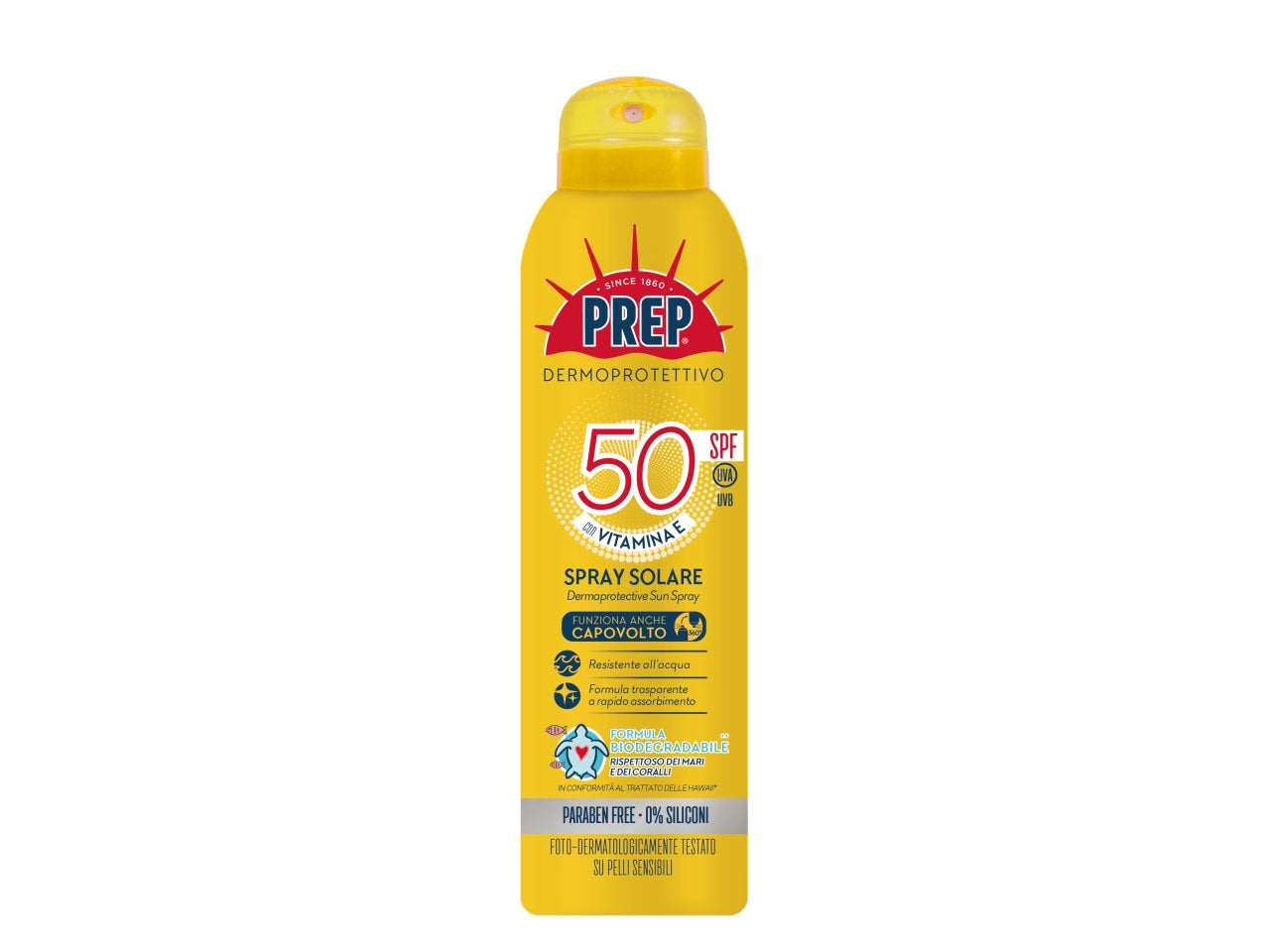 Prep solare dermoprotettivo spray spf50 con vitamina E 150ml