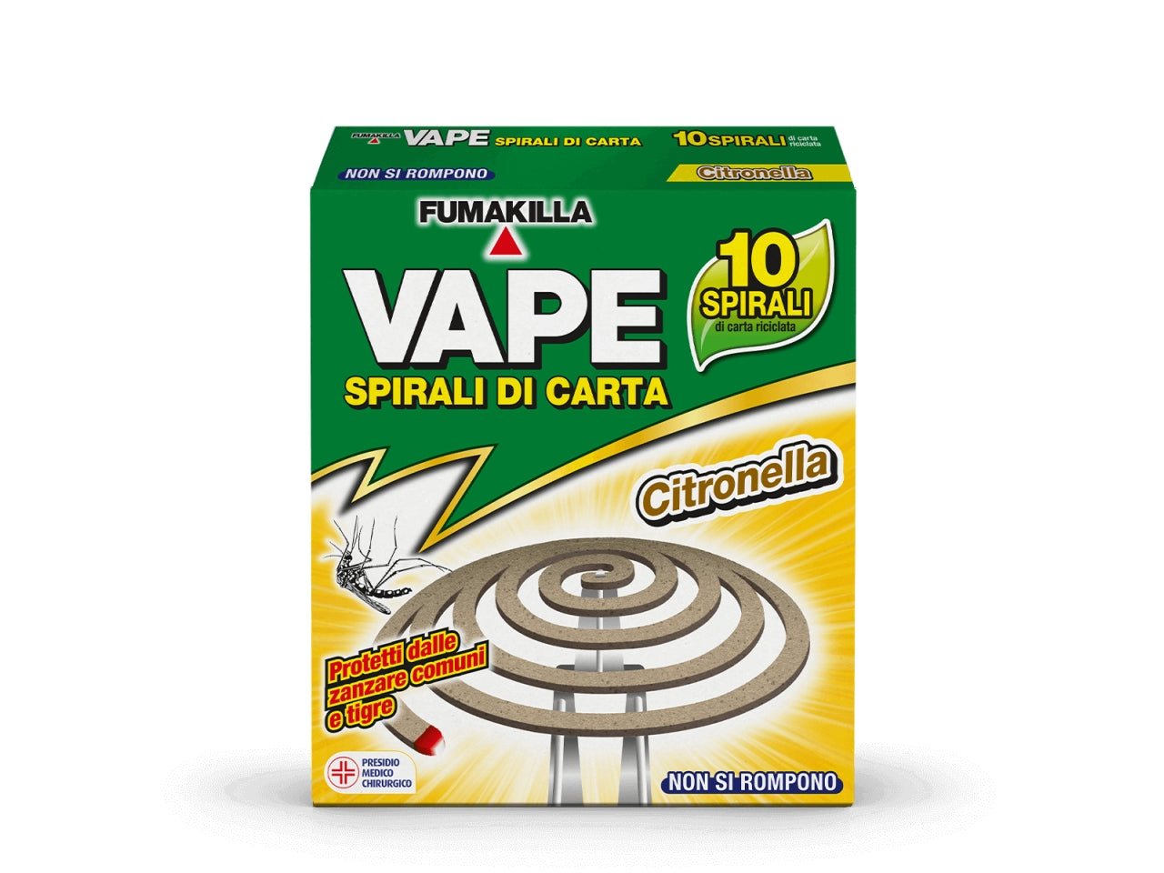 Vape spirali in carta alla citronella 10 pezzi