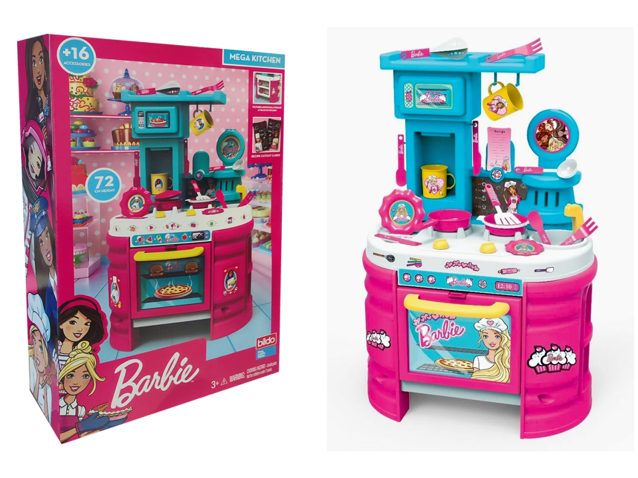 Barbie mega cucina con 16 accessori