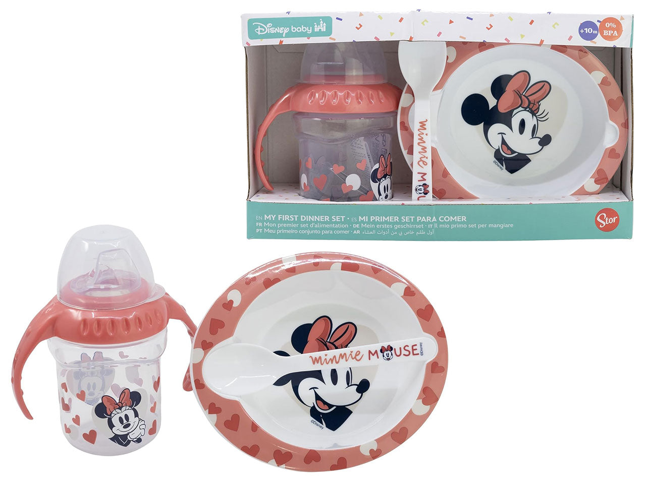 Minnie gift box 3 pezzi tazza + piatto + cucchiaio