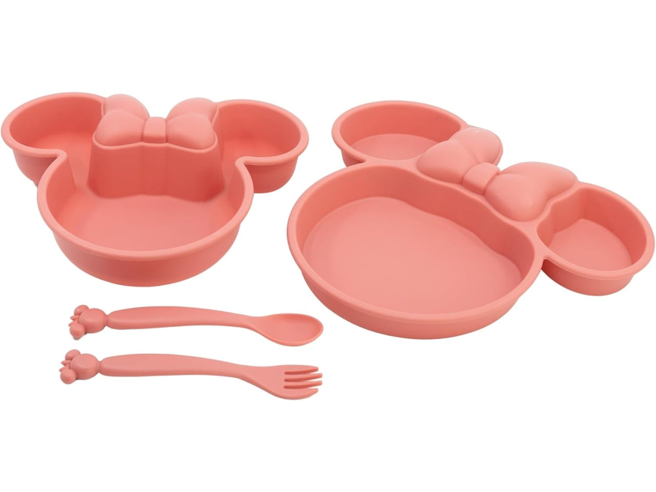 Minnie gift box 4 pezzi piatti + posate in plastica