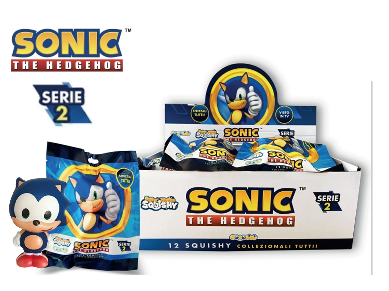 Sonic squishy serie 2 10cm assortiti