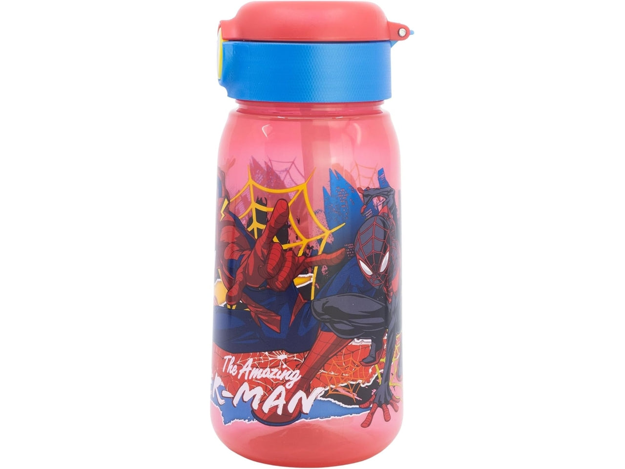 Spiderman borraccia con cannuccia pop up 510ml