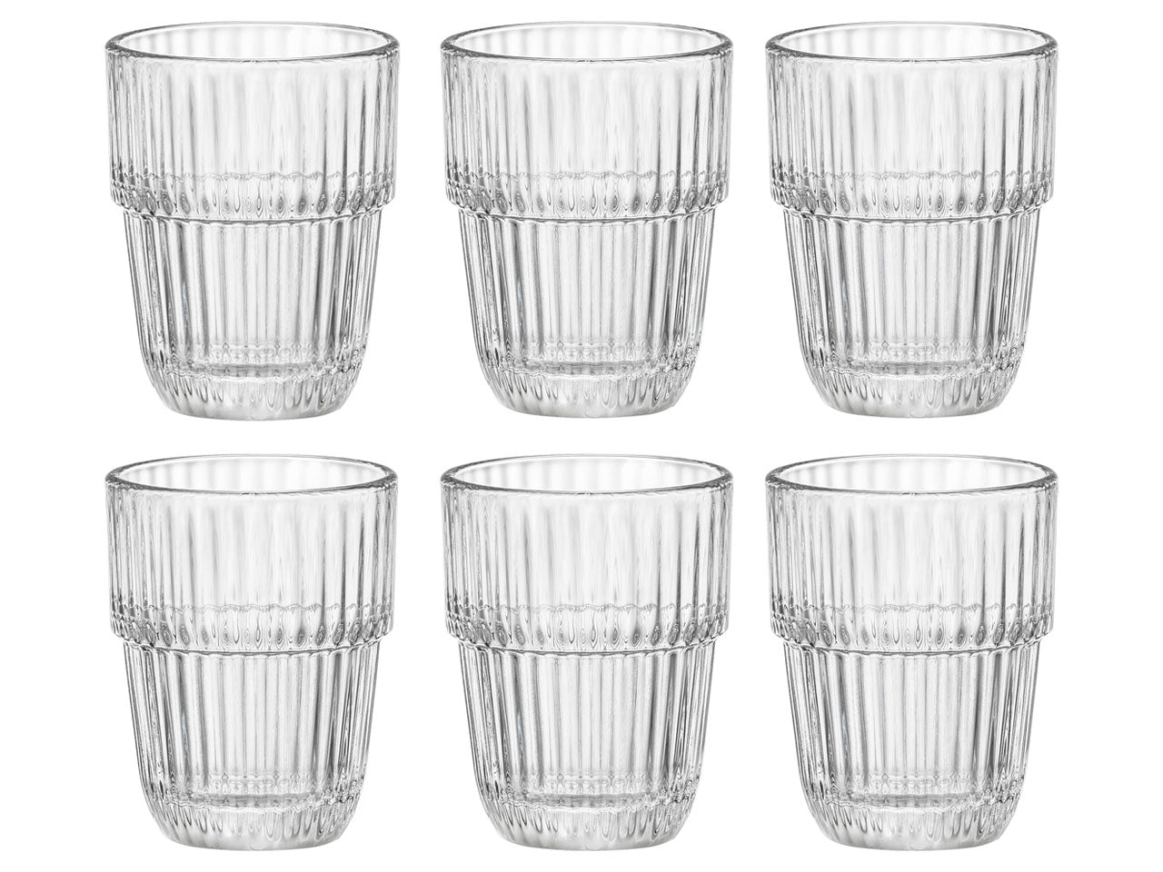 Bicchiere in vetro Barshine shot da 6,8cl, set 6 bicchieri trasparenti