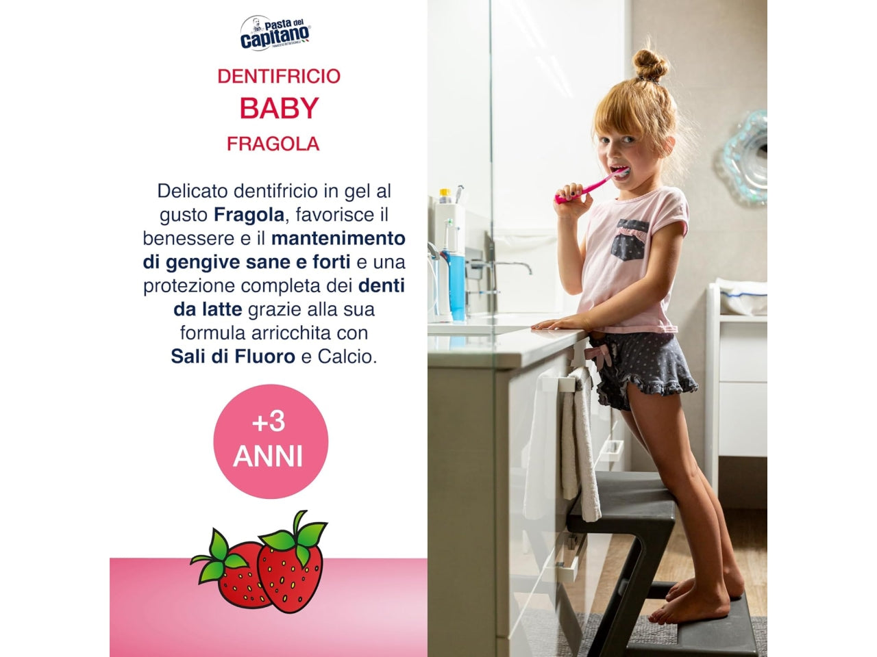 Pasta del capitano dentifricio per bambini alla fragola 75ml $