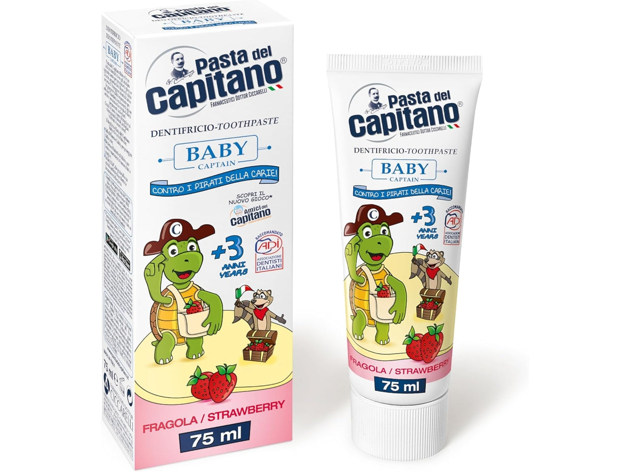 Pasta del capitano dentifricio per bambini alla fragola 75ml $