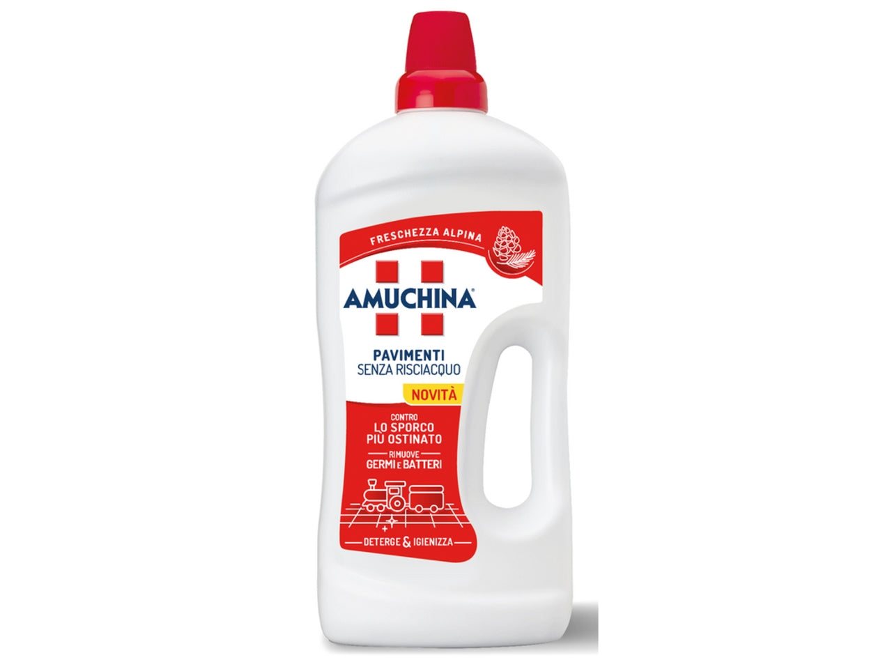 Amuchina detersivo per pavimenti fragranza freschezza alpina formato da 1250ml