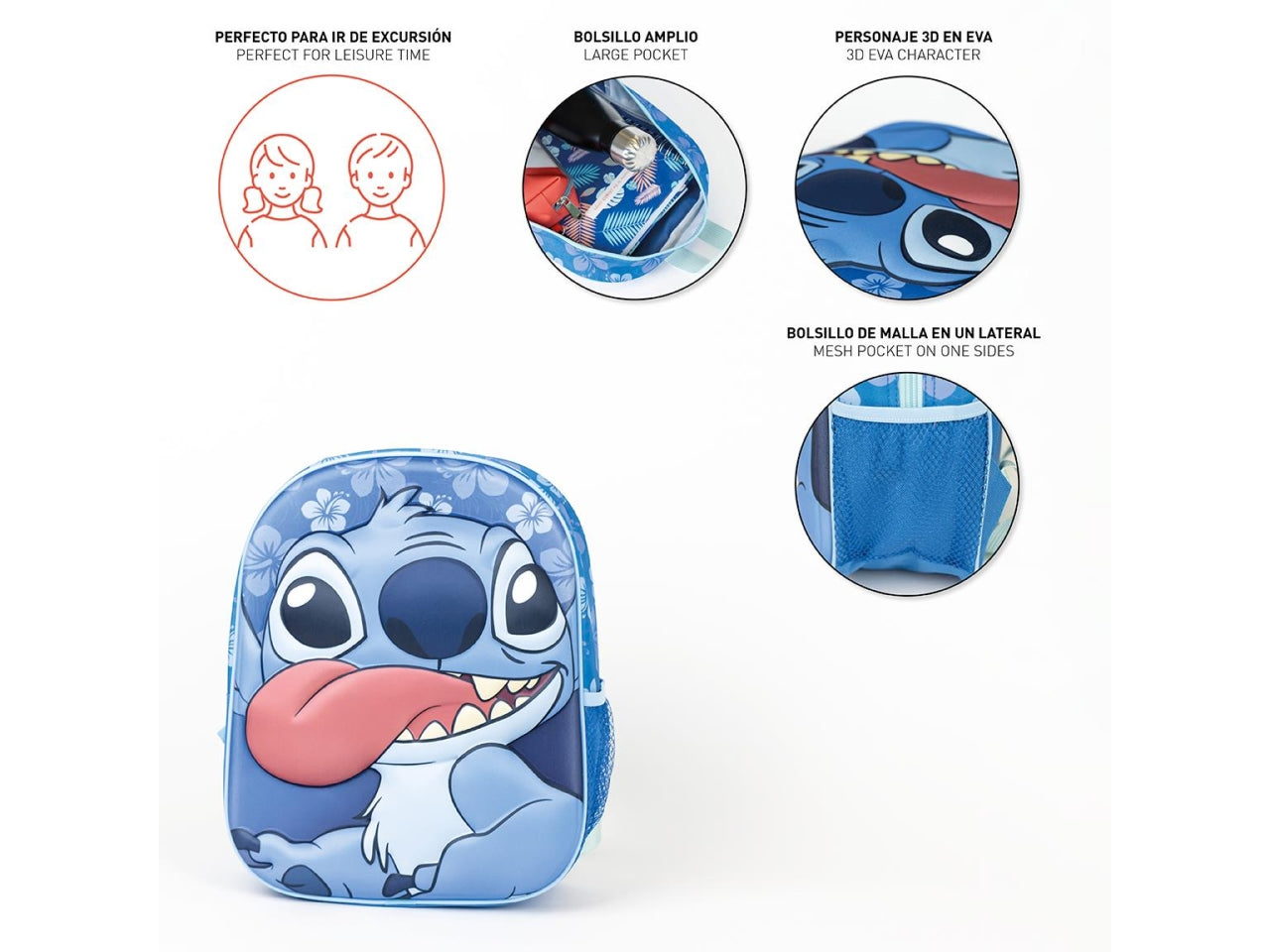 Zaino per bambini 3D Stitch