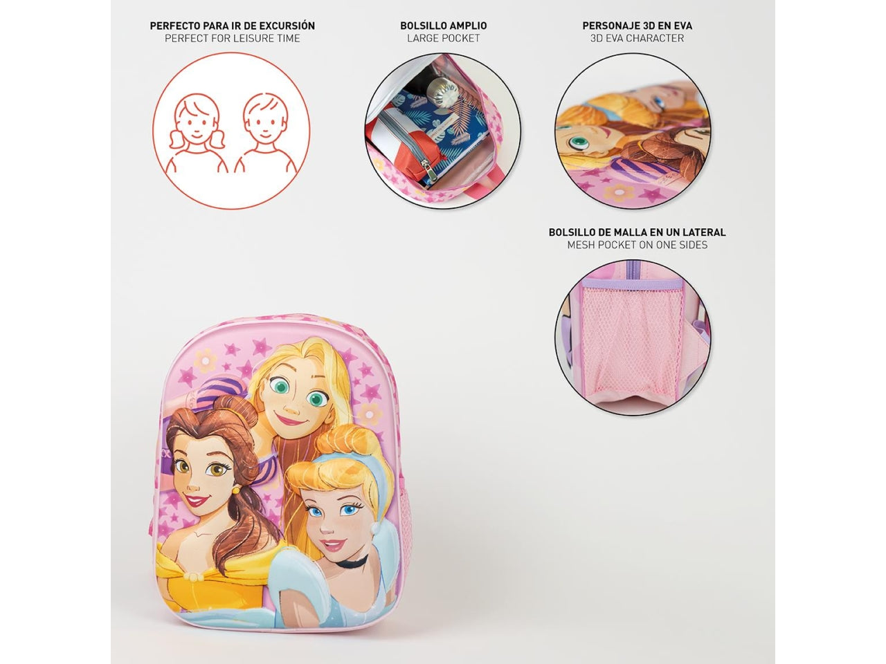 Zaino per bambini Princess 3D