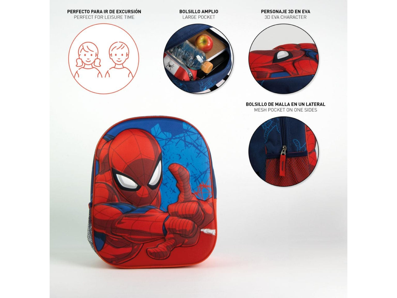 Zaino per bambini 3D con personaggio Mickey