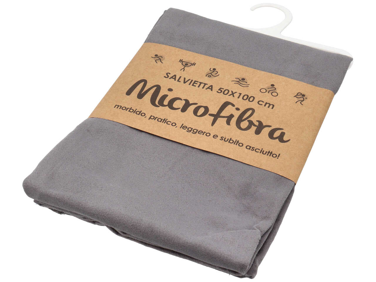 Appesa salvietta in microfibra 50x100cm colori assortiti