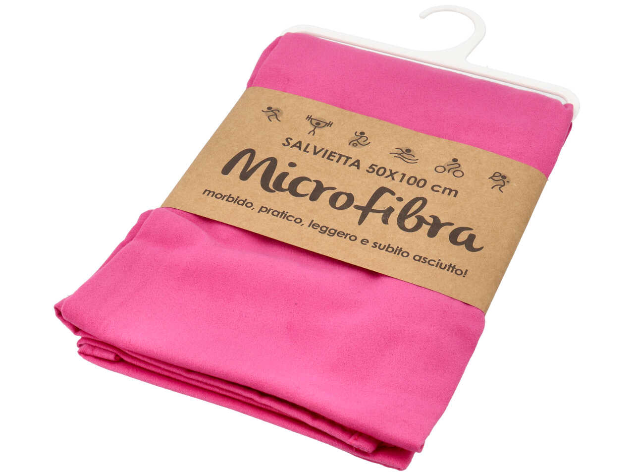 Appesa salvietta in microfibra 50x100cm colori assortiti