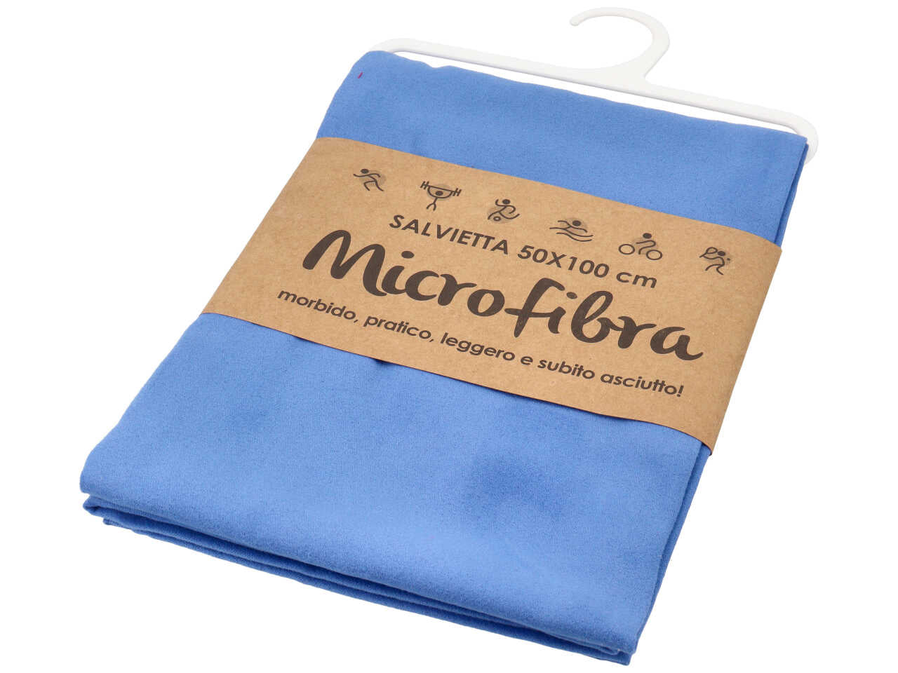 Appesa salvietta in microfibra 50x100cm colori assortiti