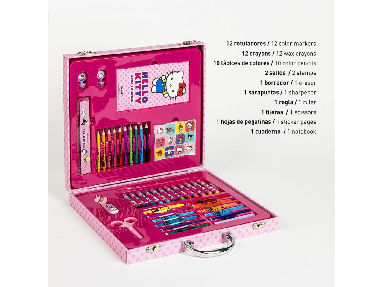 Valigetta con vari modelli di colori con personaggio Hello Kitty