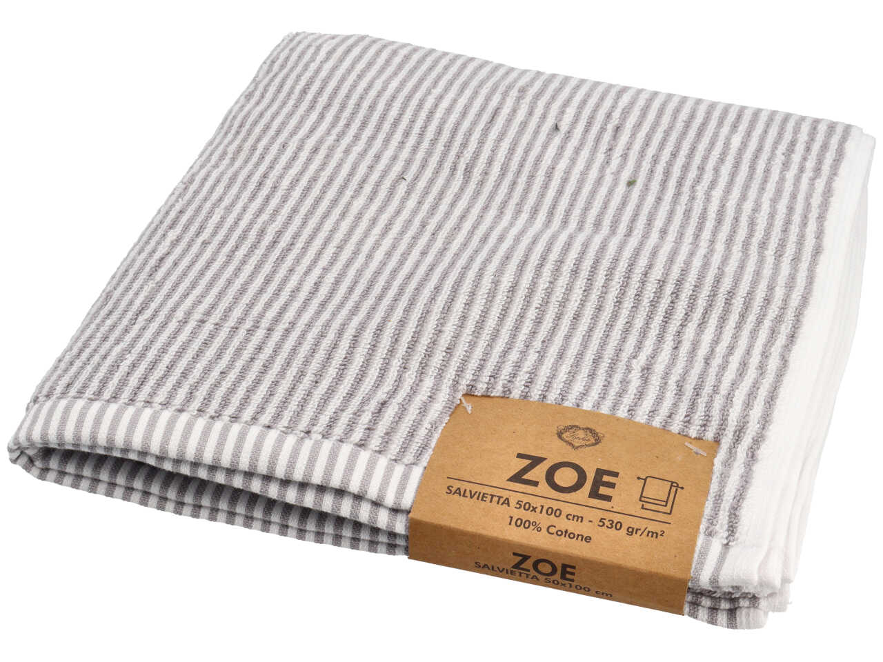 Salvietta  linea Zoe 50x100cm di colore grigio