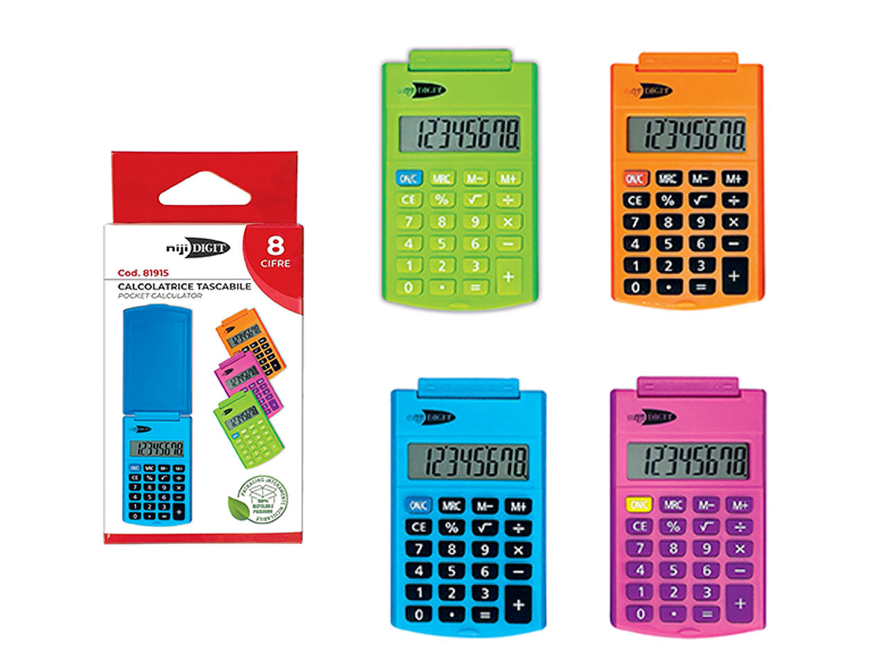 Calcolatrice tascabile con 8 cifre