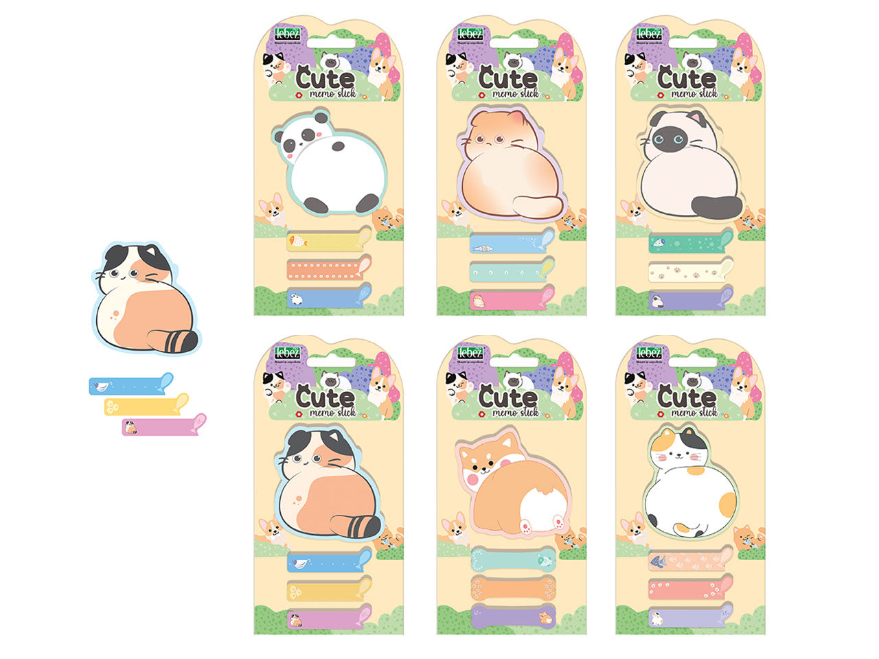 Memo/segnapagina animali 80 fogli