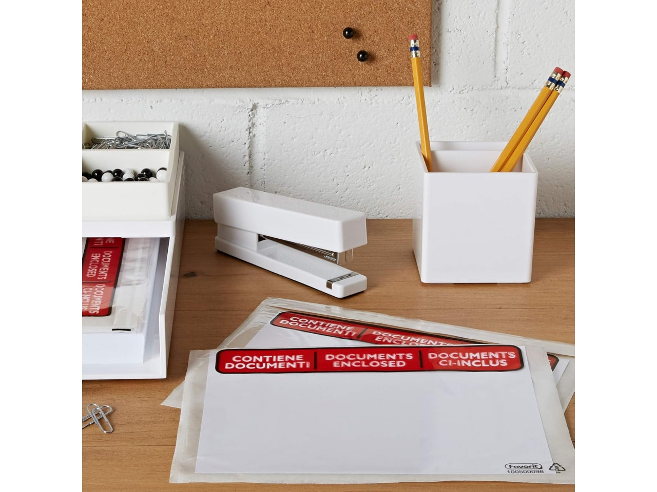 Busta documenti speedy per spedizioni 23x16,5cm trasparente autoadesiva in confezione da 100 pezzi