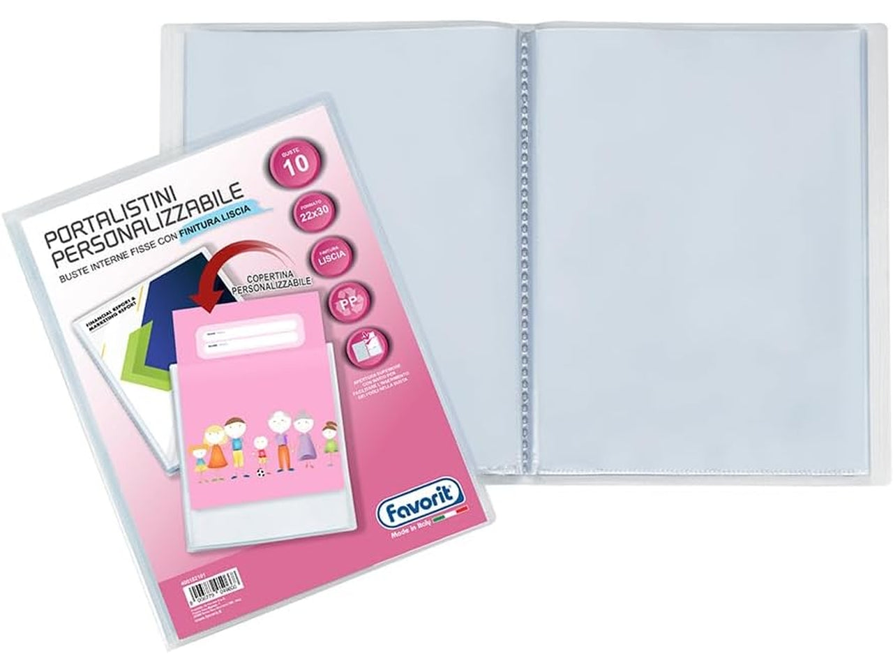 Portalistino personalizzabile 22x30cm 10 buste