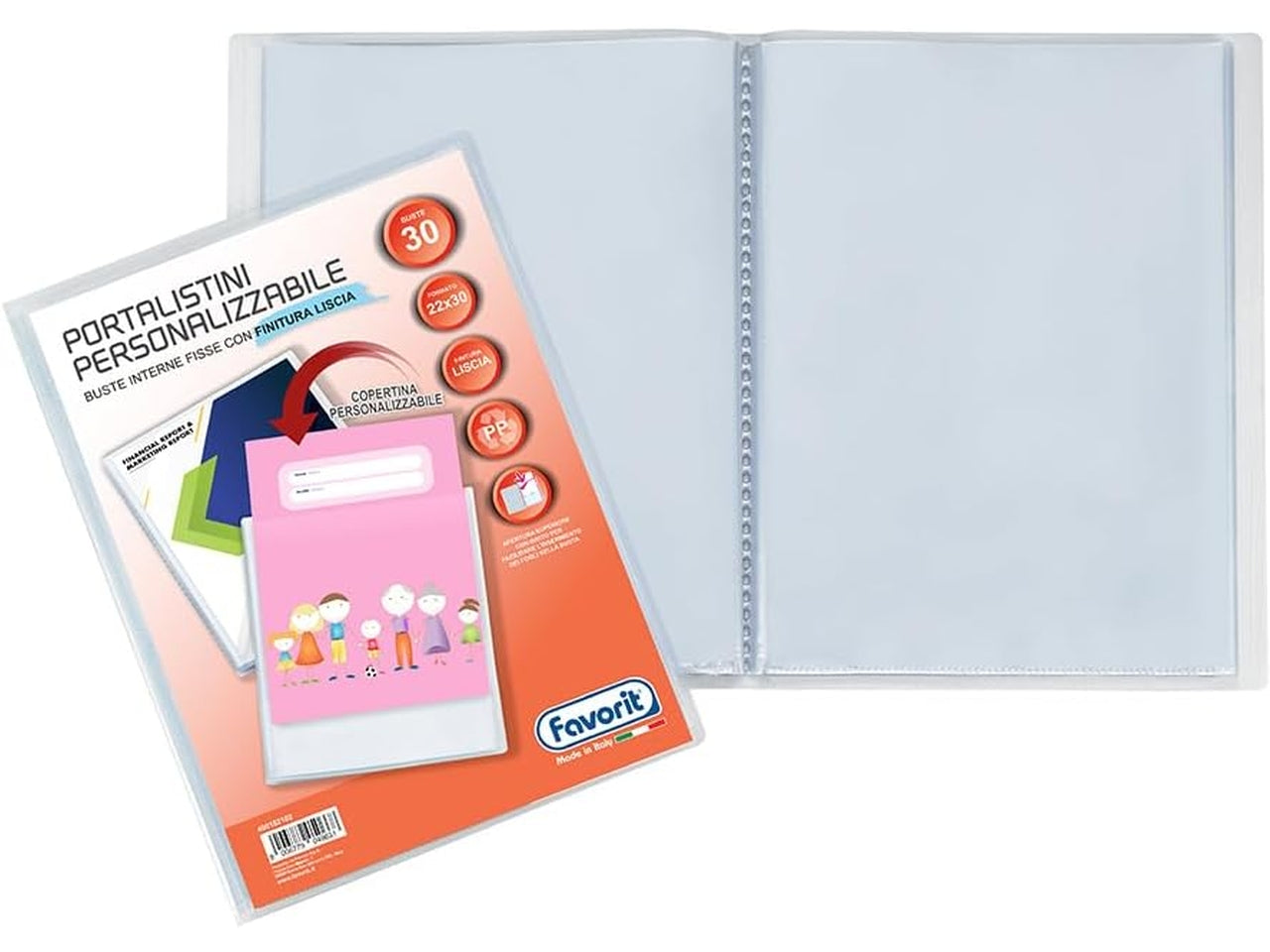 Portalistino personalizzabile 22x30cm 30 buste