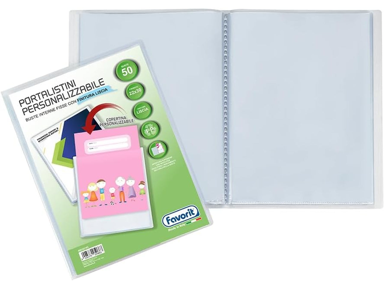 Portalistino personalizzabile 22x30cm 50 buste
