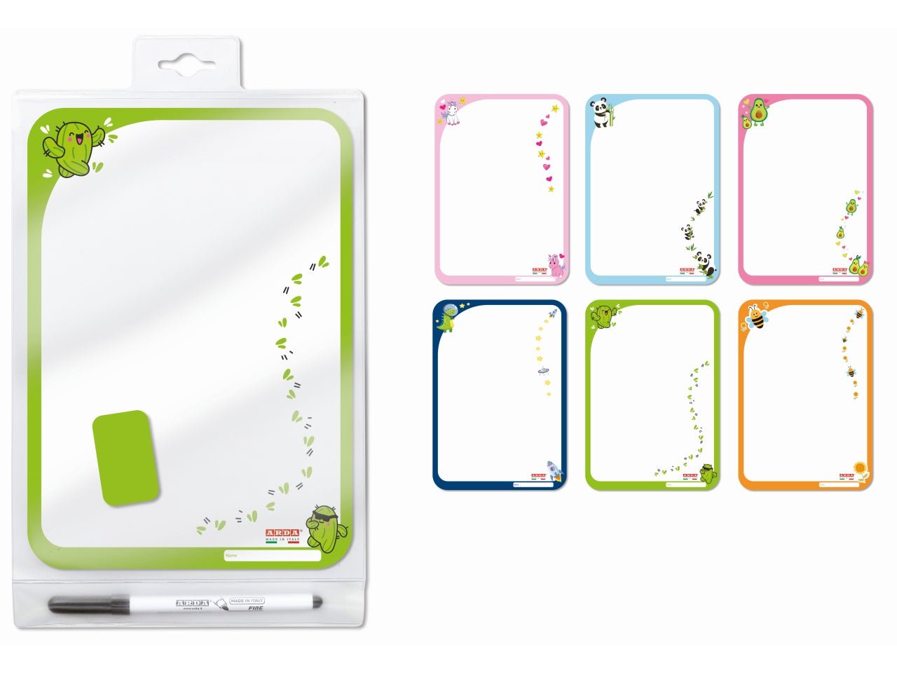 Fancy lavagna bifacciale 18x25cm con accessori decori assortiti