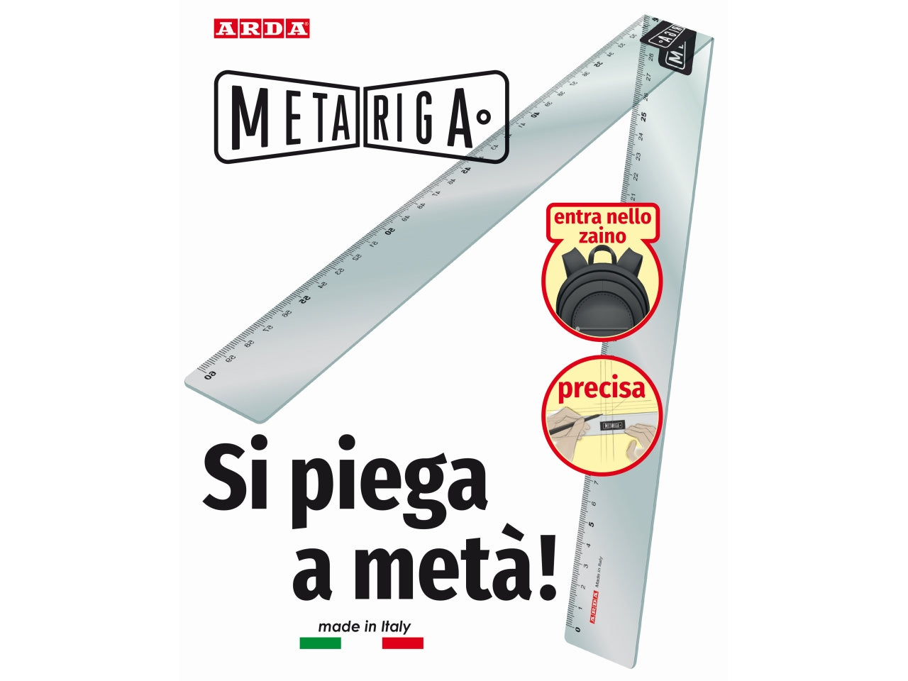 Metariga riga pieghevole da 60cm