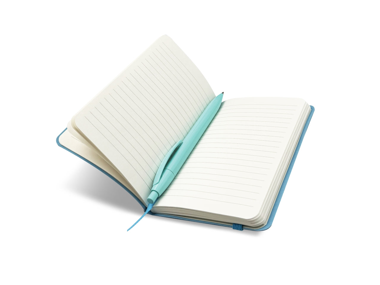 Taccuino con elastico e copertina in ecopelle 9x14cm 128 pagine in colori assortiti