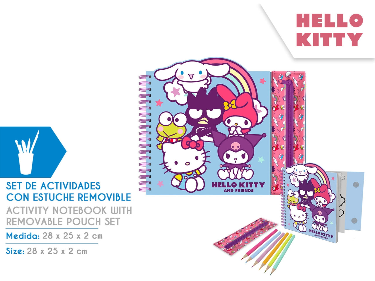 Hello kitty libro di attivitÃ  con custodia removibile