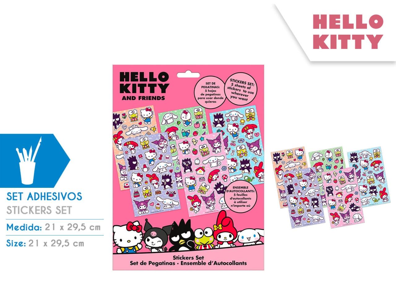 Hello kitty set di adesivi