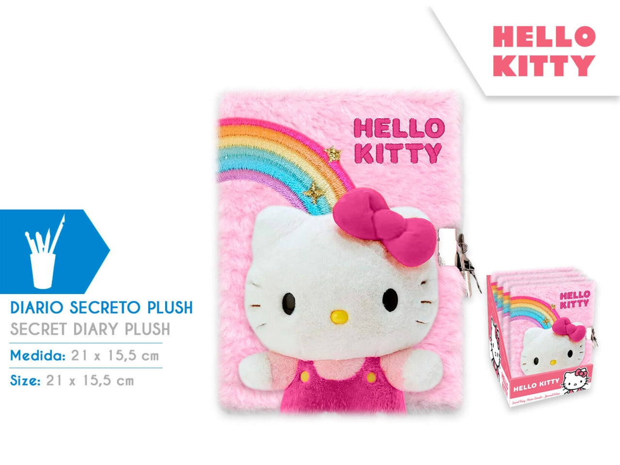 Hello kitty quaderno peluche