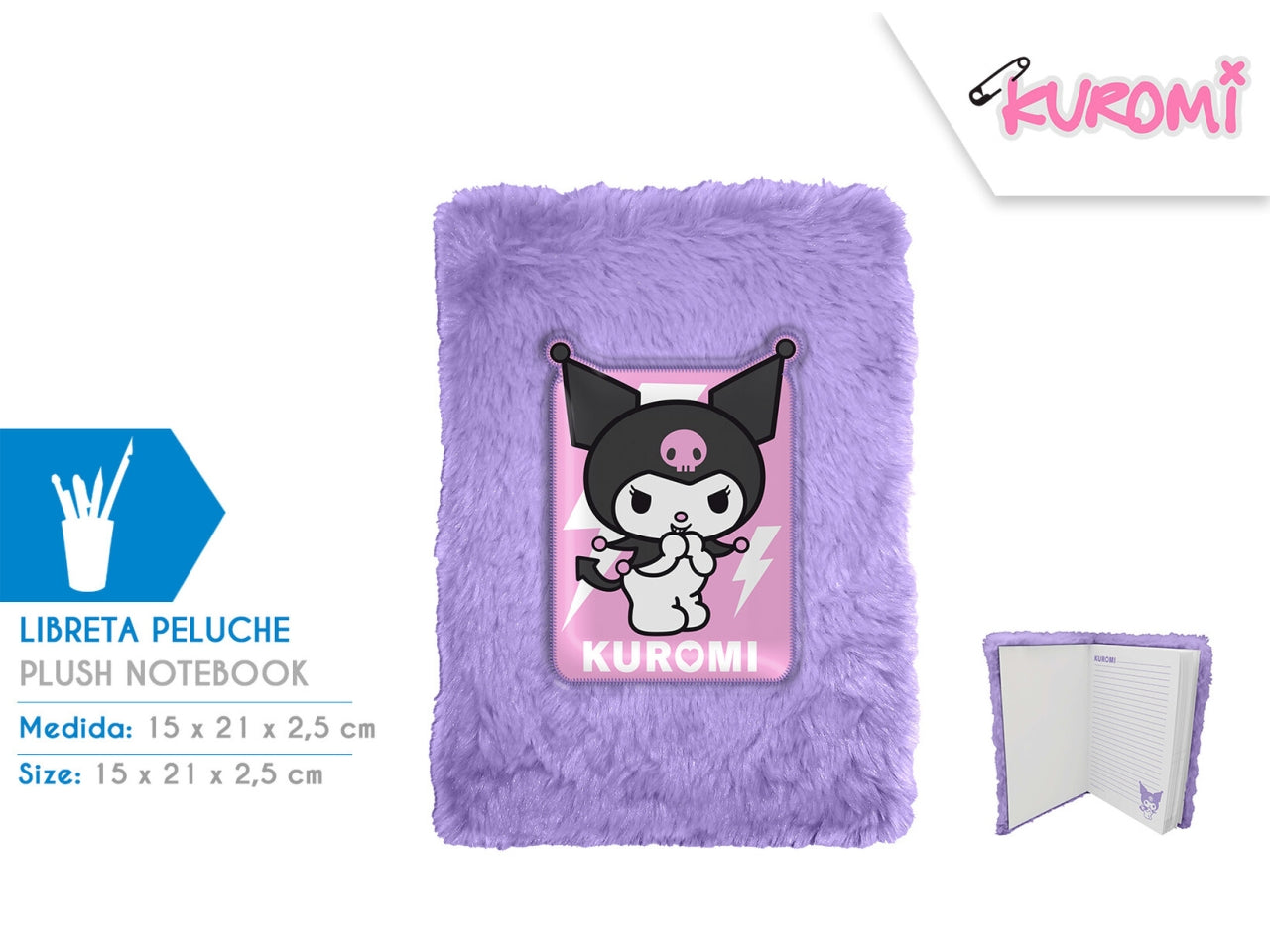 Kuromi quaderno peluche A5