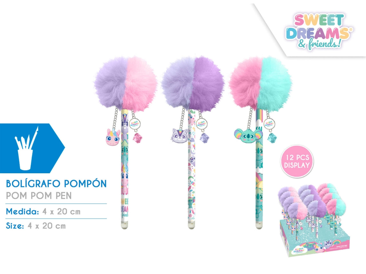 Penna pomo pom + accessorio sweet dreams & friends