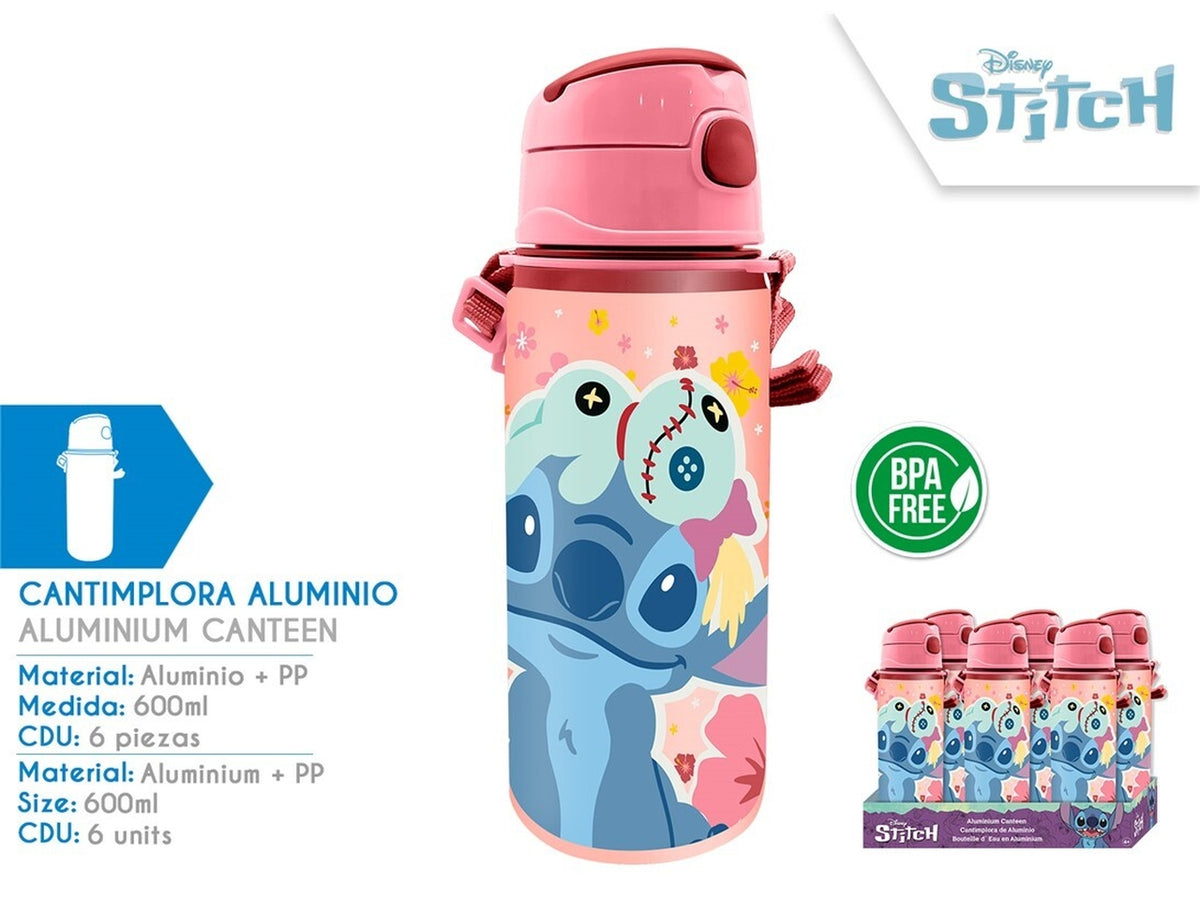 Stitch borraccia in alluminio con manico 600ml